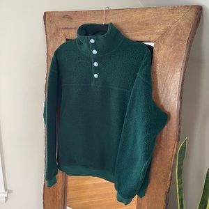 Outdoor Voices Megafleece Snap Pullover Sweatshirt (SZ S)